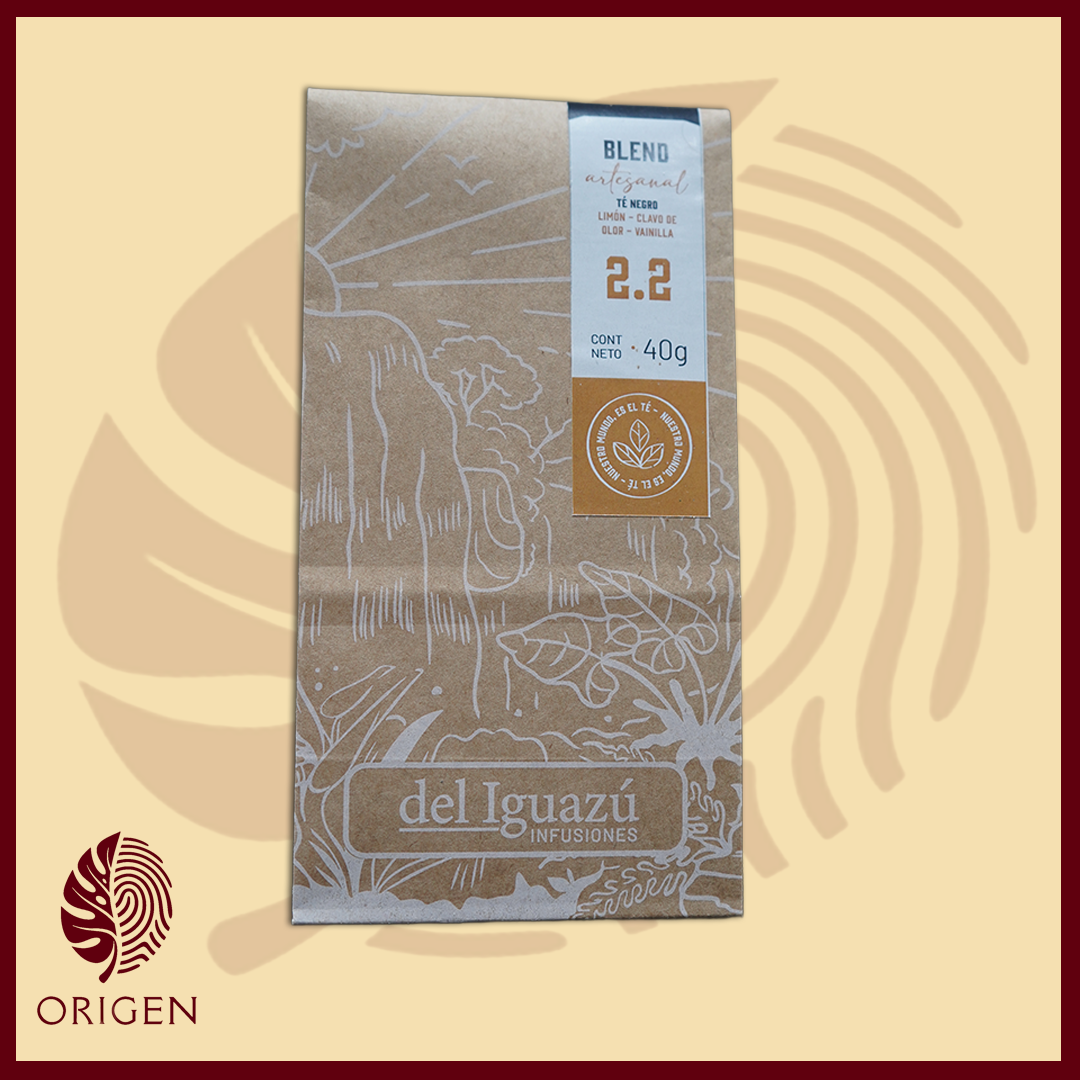 blend artesanal del iguazú 2.2 té negro, limón, clavo y vainilla (40g)