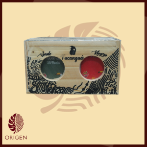 té negro y verde selección tucanguá edición "recuerdo de misiones" (caja de madera, 26 saquitos)