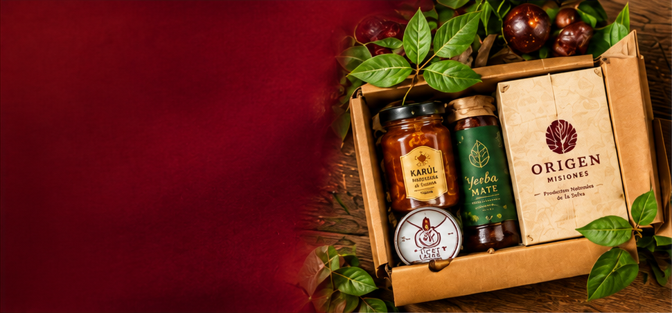Kit de regalos corporativos con productos misioneros